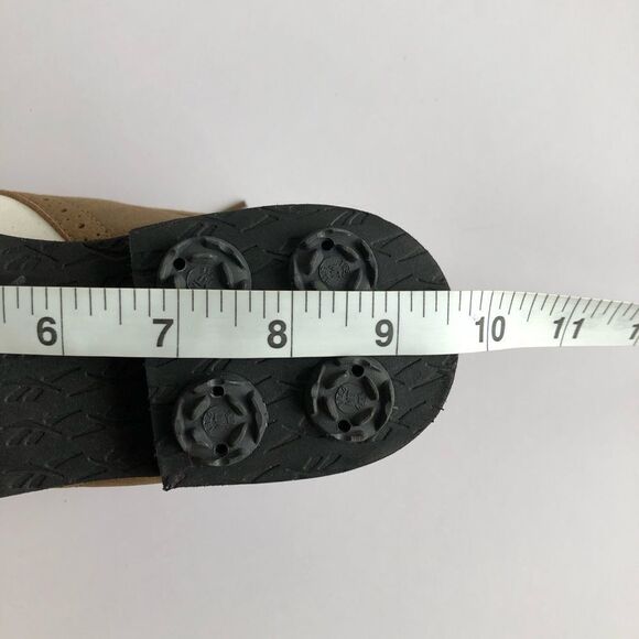 Reebok Vintage Suede Leather Lace Up Golf Sneakers Cleats Shoes Tan White - Picture 9 of 13